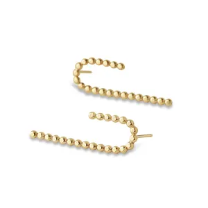 14k Gold-filled Post Earring Studs Modern Asymmetric - CANDY CANE