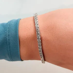 14K White Gold 8.12ct Lab Grown Diamond Tennis Bracelet