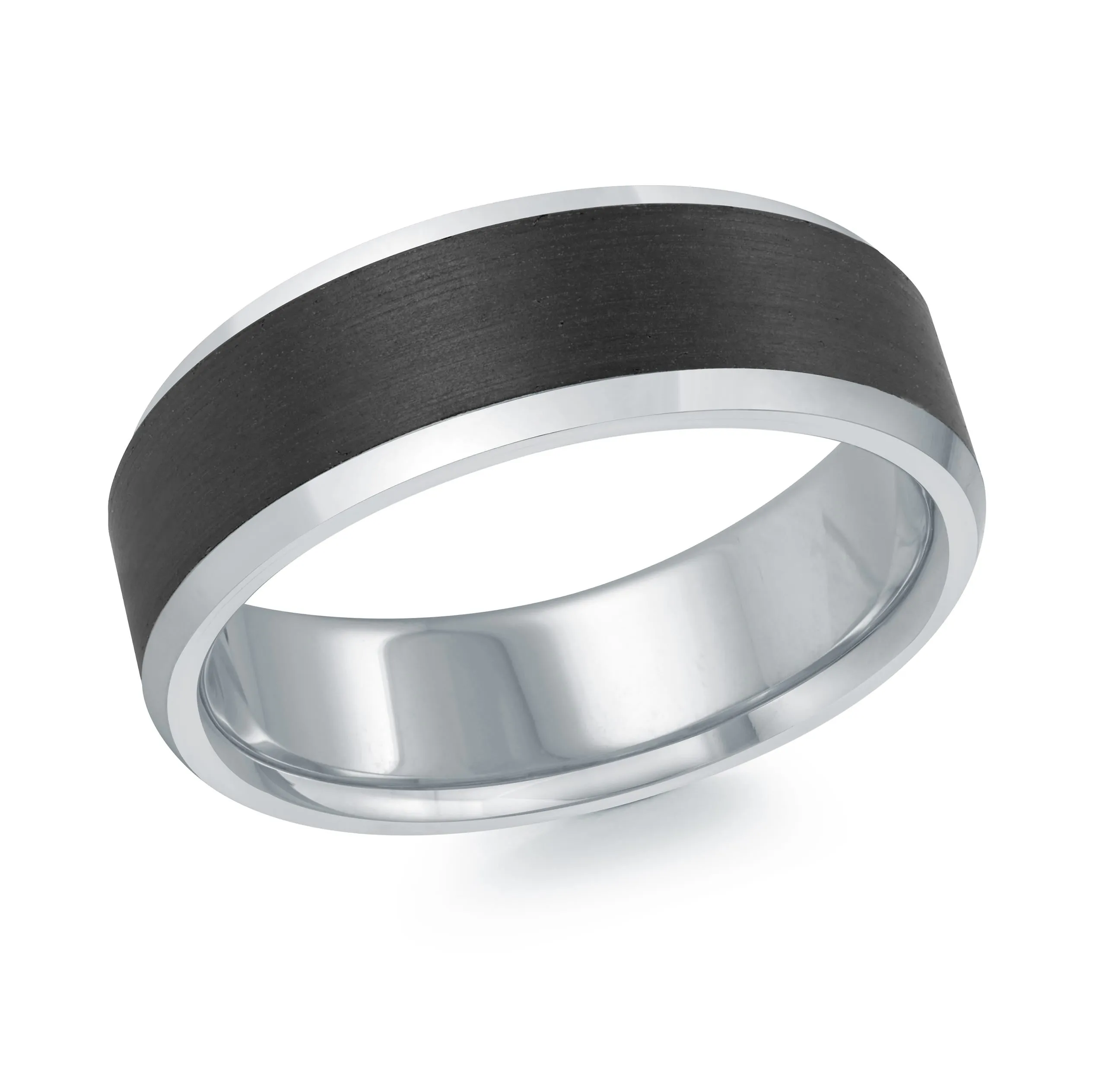 14K White Gold Ring from the Noir Collection by Malo - MRDA-145-7W