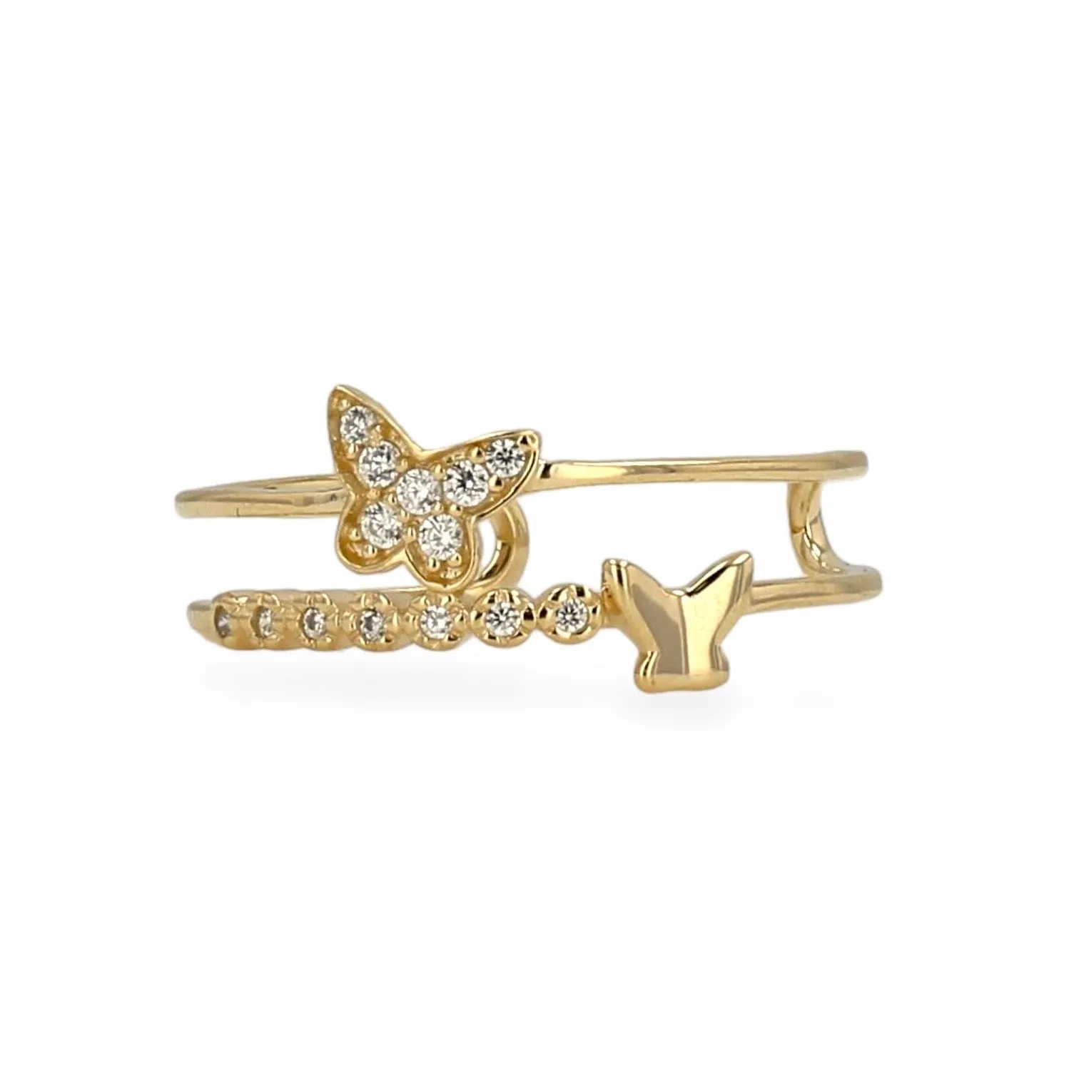 14K Yellow gold butterfly ring-226052