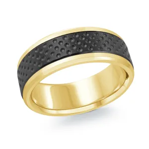 14K Yellow Gold Ring from the Titanium Collection by Malo - MRDTI-005-8Y