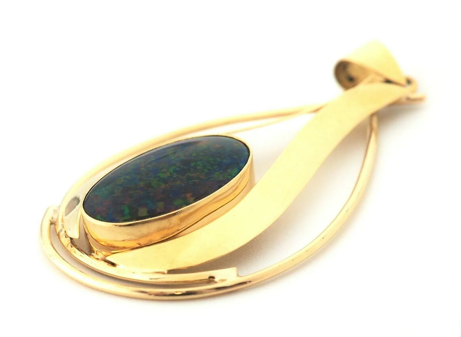 18ct Yellow Gold Opal Triplet Pendant