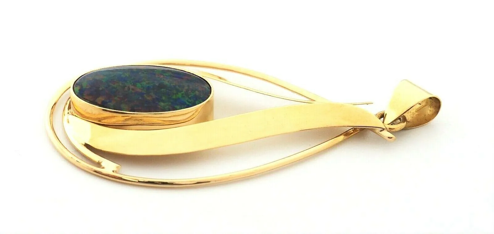 18ct Yellow Gold Opal Triplet Pendant