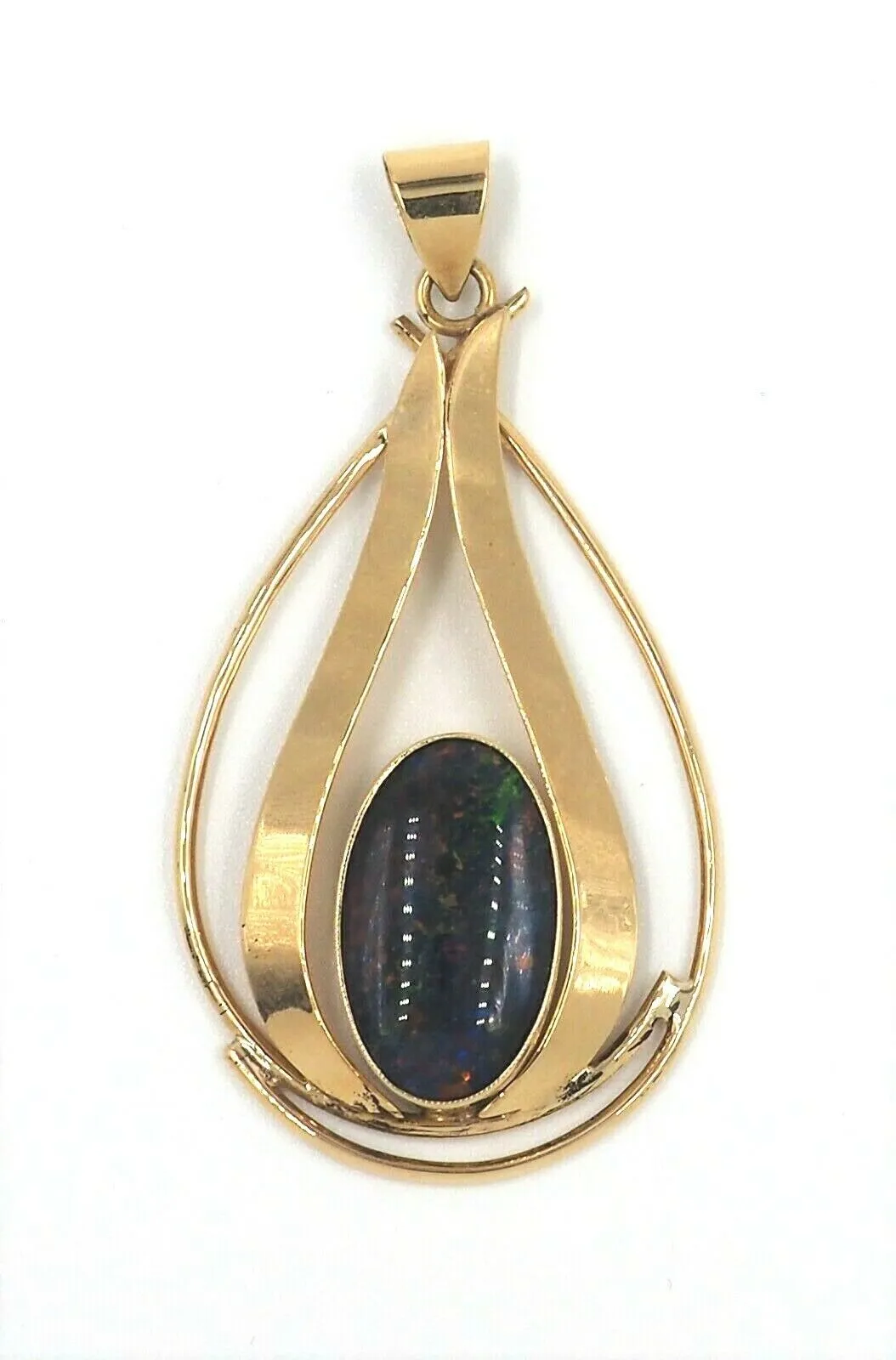 18ct Yellow Gold Opal Triplet Pendant