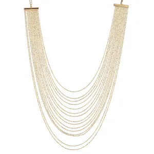 1928 Jewelry Gold Multi Strand Ball Chain Necklace 14.5"   3" Extension