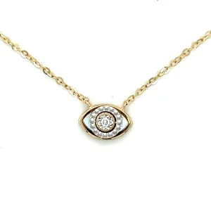 2 in 1 Oval Eye Gemstone Diamond Necklace