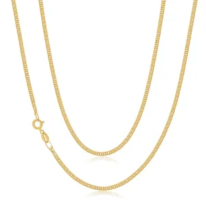 9ct Yellow Gold 45cm Double Curb Chain