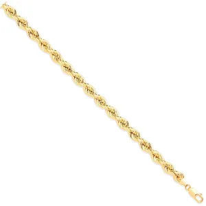 9ct Yellow Gold Hollow 9.0mm 34 Inch Rope Necklace 79.0g