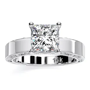 Acacia - Princess Moissanite Engagement Ring