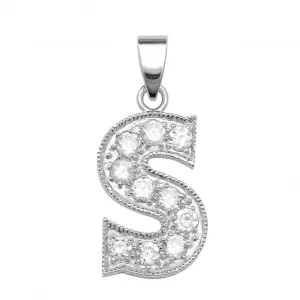 Acotis Silver Pendant Zirconia Initial G6126/S