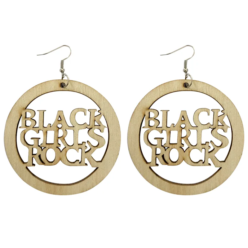 African earrings, wooden earrings | Black girls rock 6cm