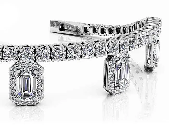 Alluring Nights Diamond Charm Diamond Bracelet with 4.75 ct.(finished) 5x3mm, 1mm, 2.4mm