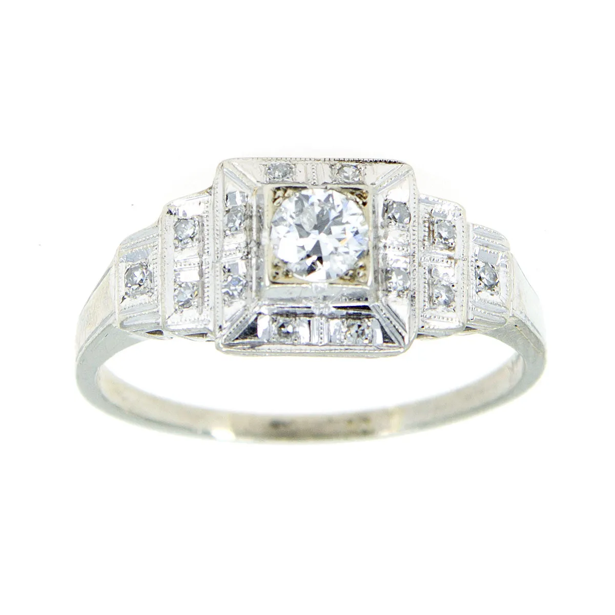 Art Deco Diamond Engagement Ring