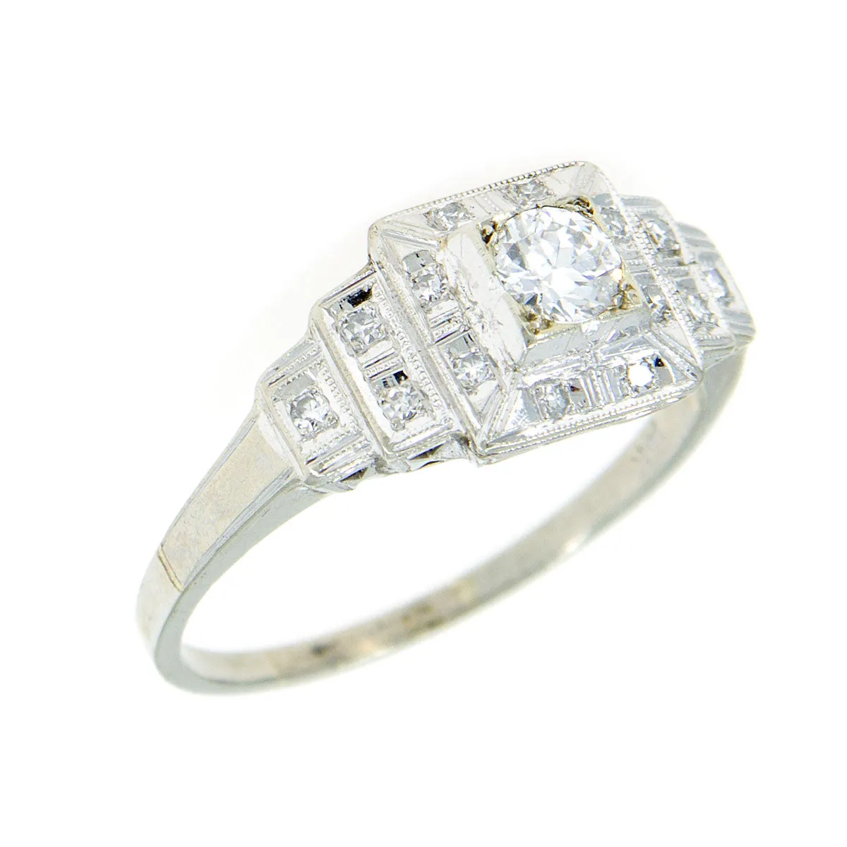 Art Deco Diamond Engagement Ring