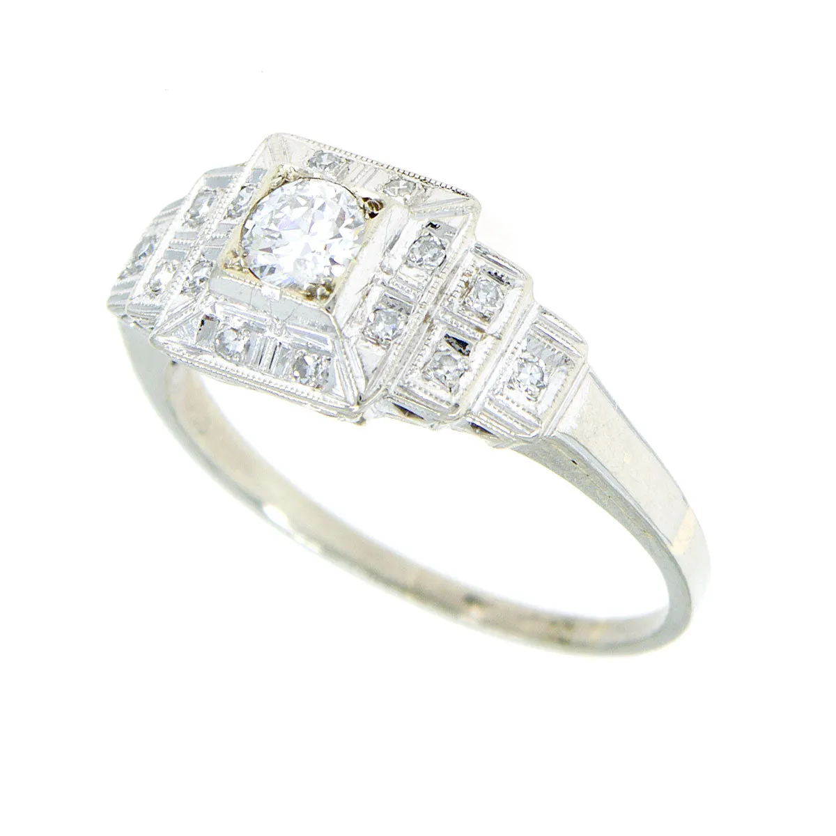 Art Deco Diamond Engagement Ring