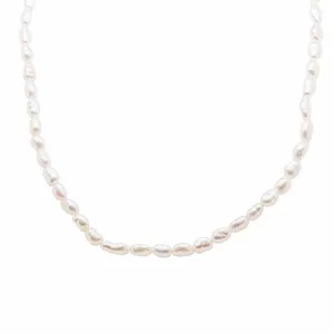 Baby Baroque Pearl Necklace - Sterling Silver