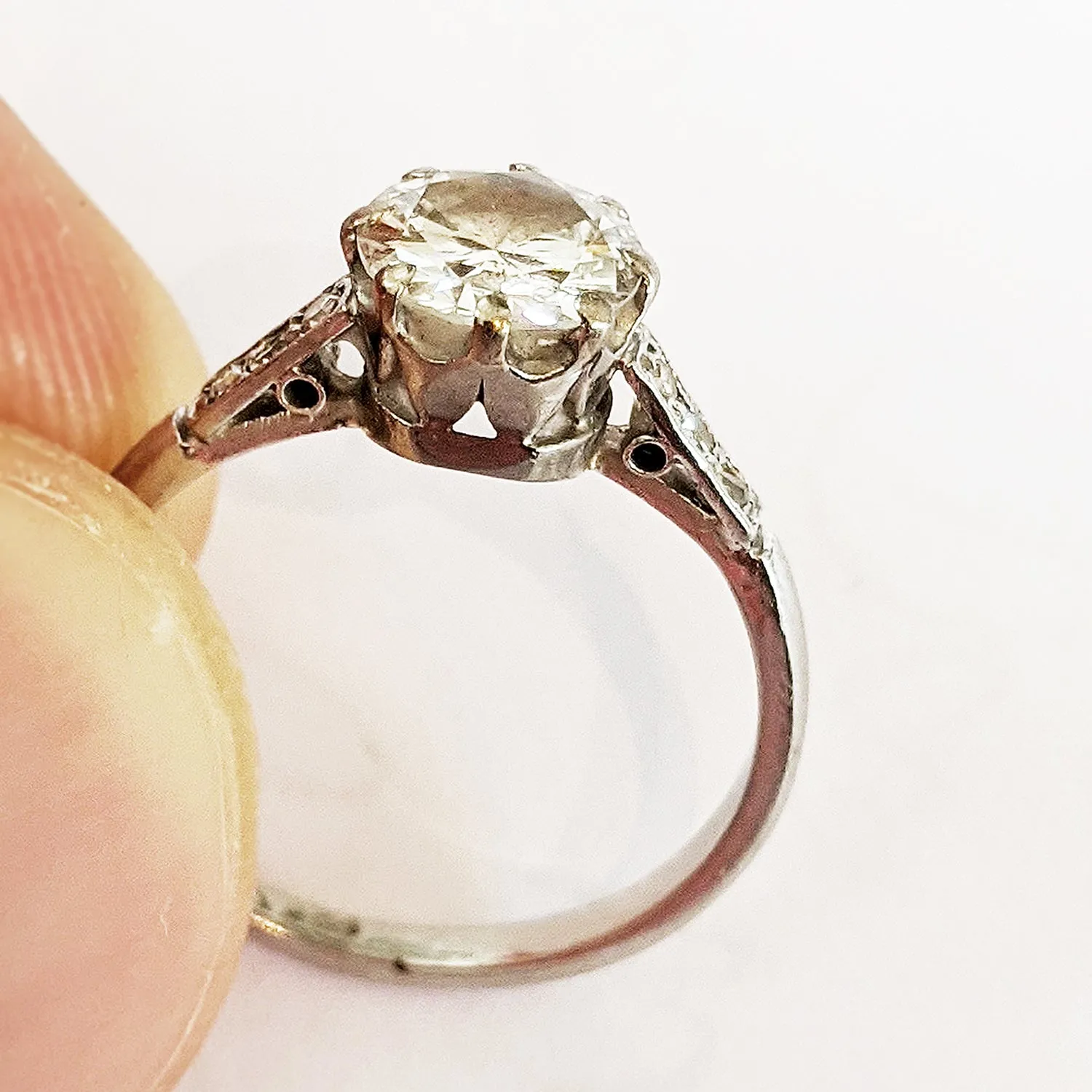 Bespoke Tara Recycled Old Cut Diamond Vintage-Style Engagement Ring