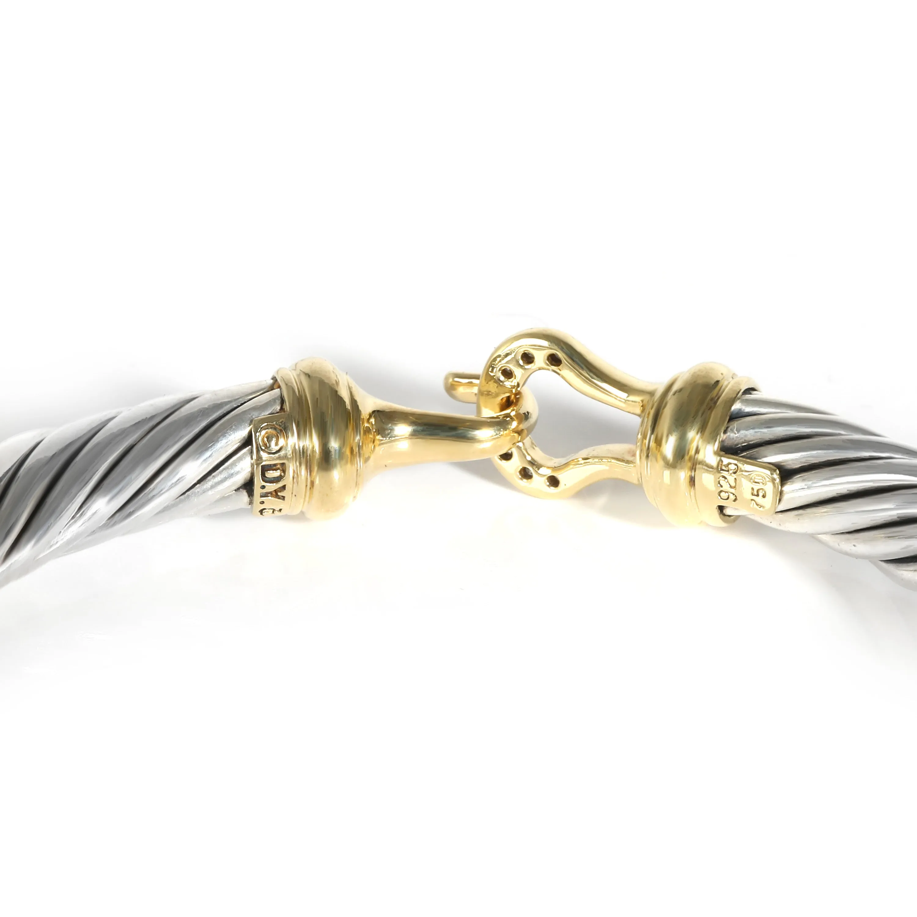 Cable Collectibles Bracelet in 18k Yellow Gold/Sterling Silver 0.09