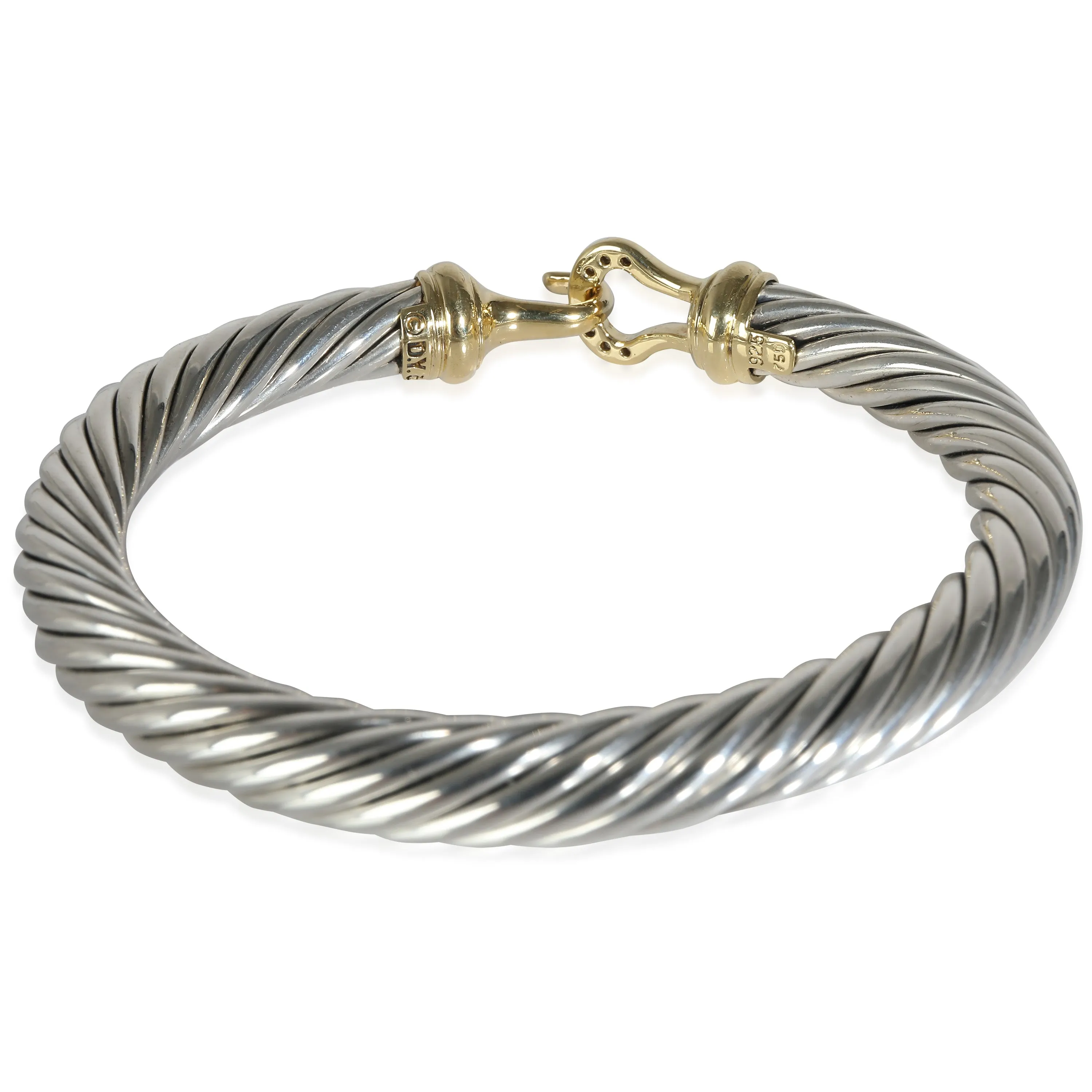 Cable Collectibles Bracelet in 18k Yellow Gold/Sterling Silver 0.09