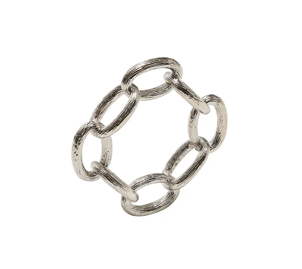 Chain Link Napkin Rings, Set of 4