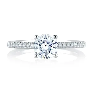 Classic Micro Pave Engagement Ring