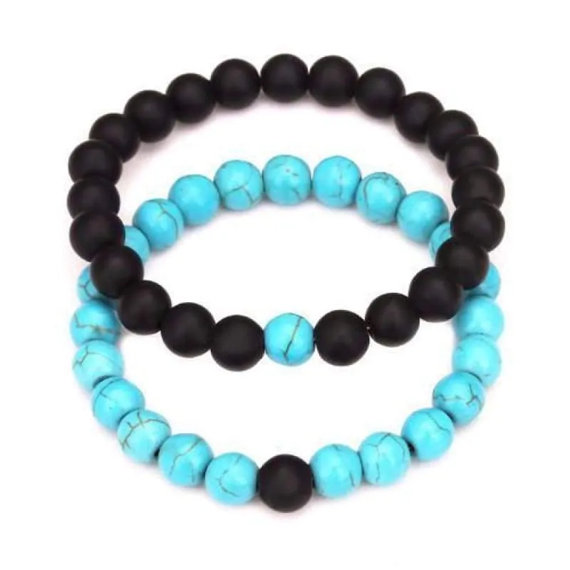 Classy Couples Bracelet Turquoise/Black