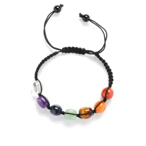 Colorful Agate Natural Stone Braided Bracelet