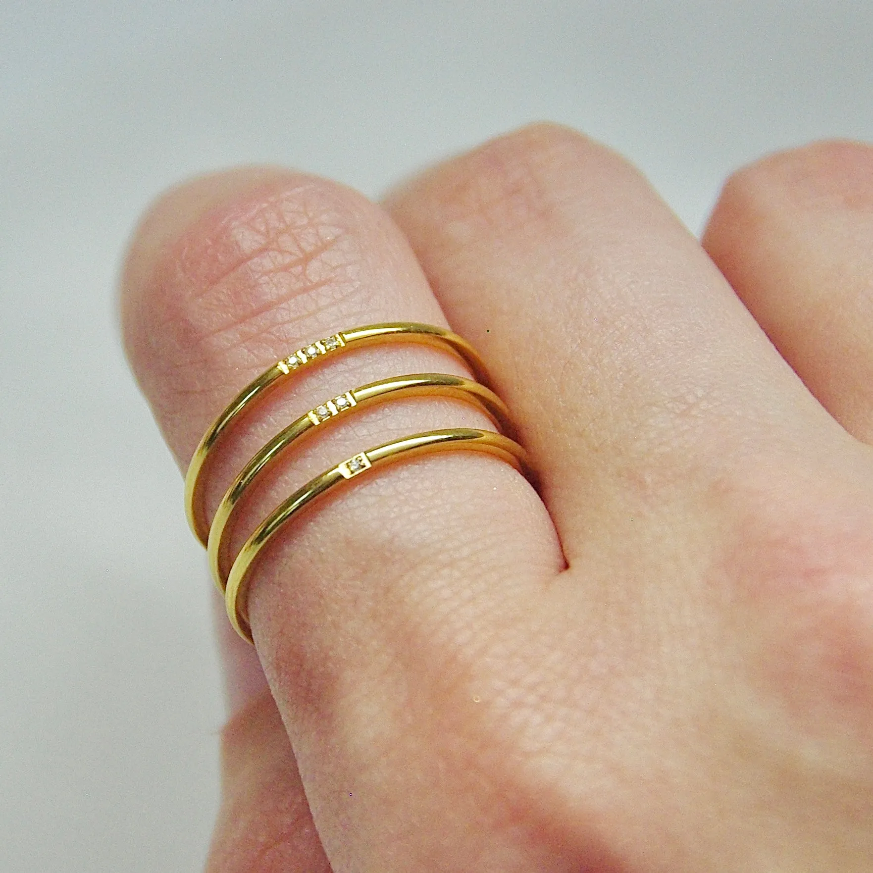 CZ Stackable Rings