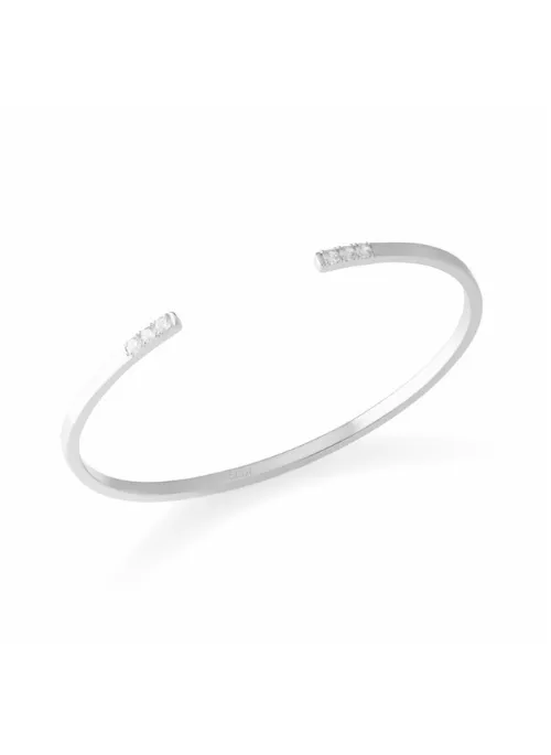 Dainty silver CZ Cuff