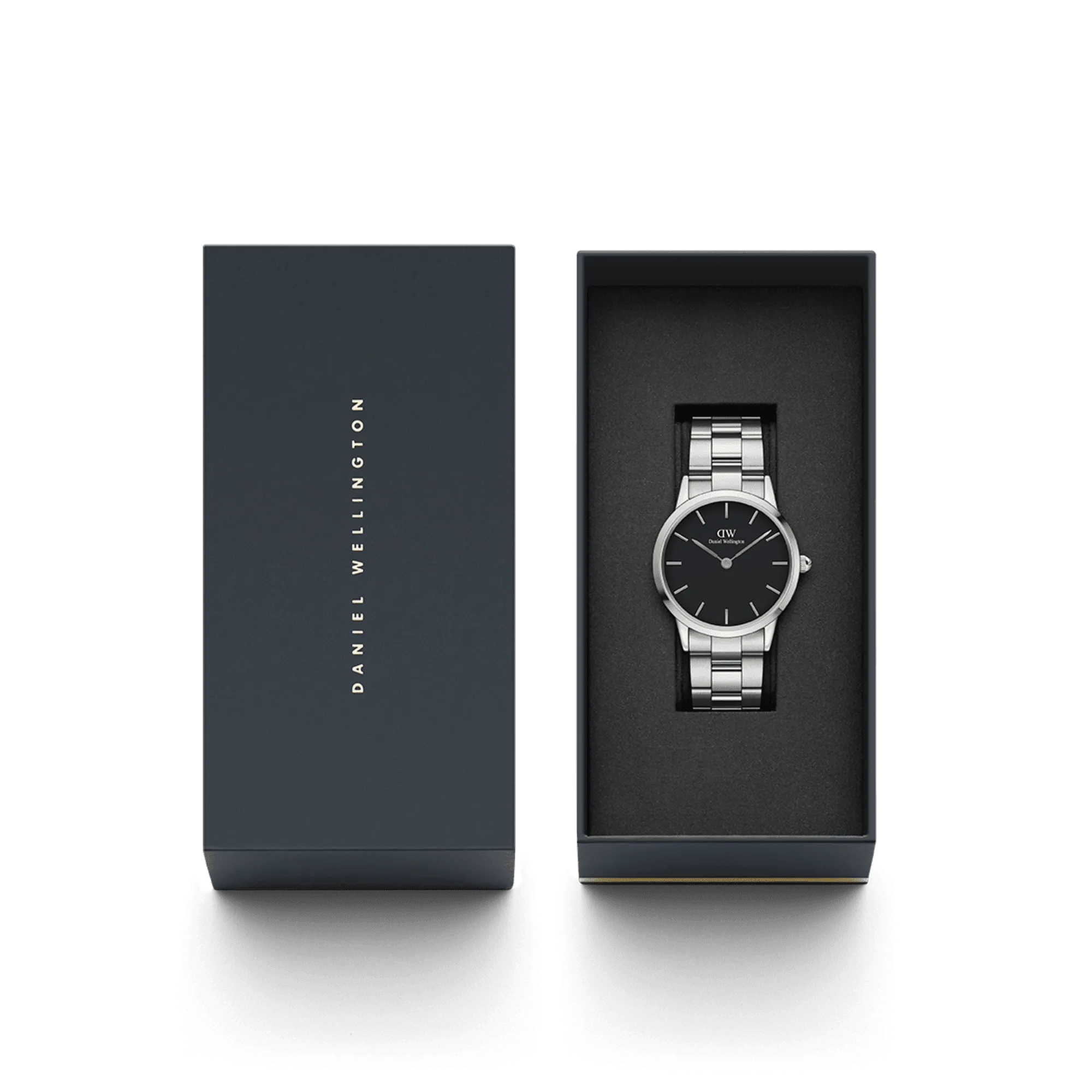 Daniel Wellington Iconic Link 36 Silver & Black Watch