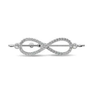 Diamond Infinity Bracelet 1/6 ct tw in Sterling Silver