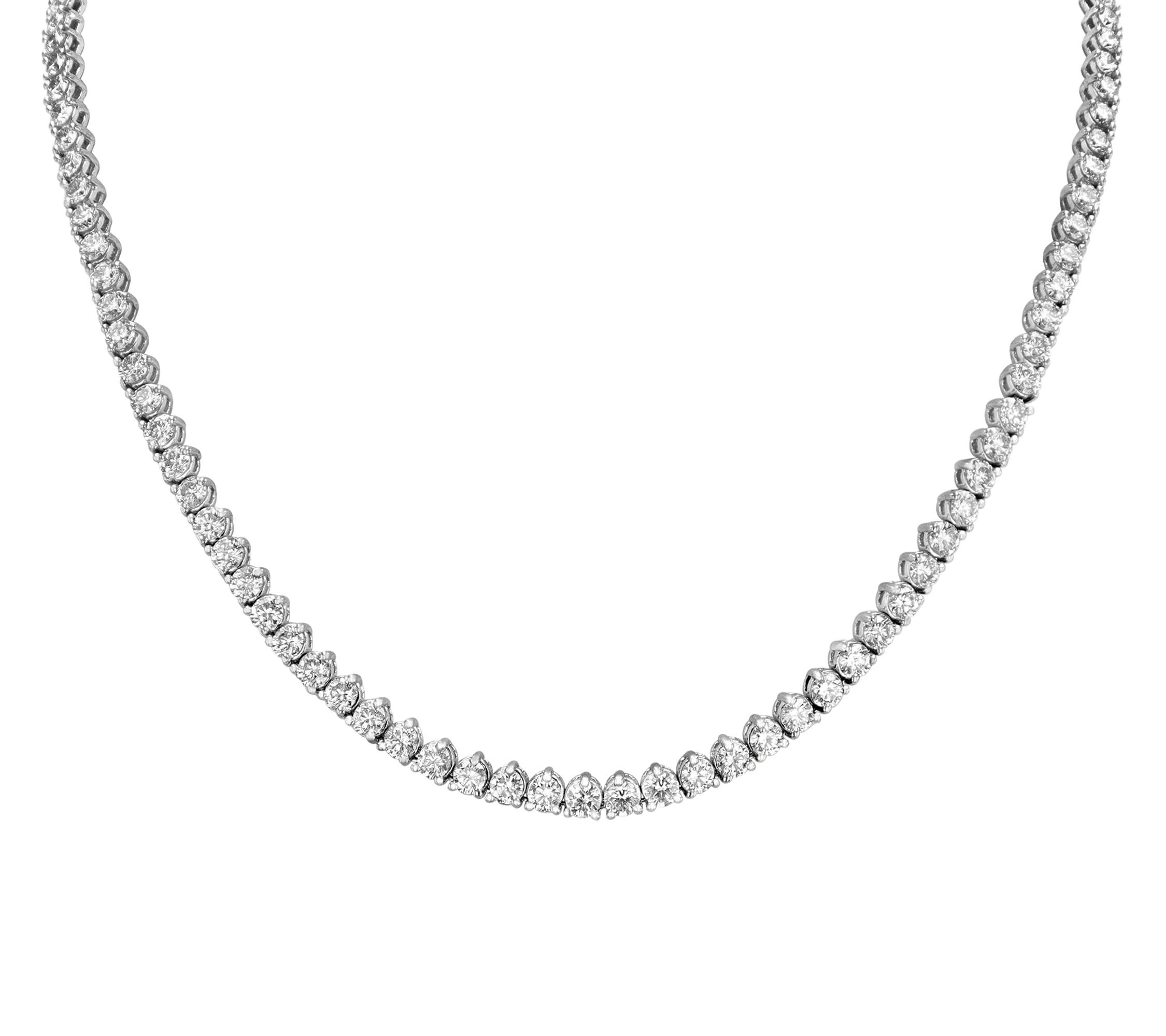 Diamond Line Necklace, 14.58 Carats