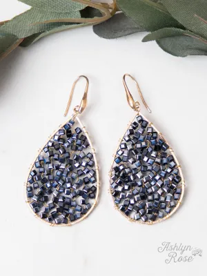 Dream Weaver Drop Earrings, Classic Black