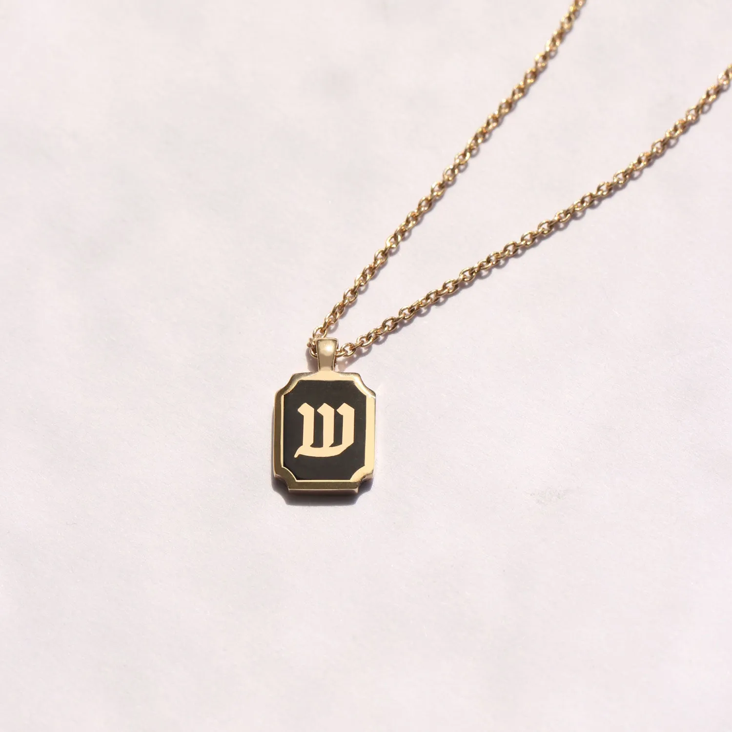 Enamel Letter Necklace