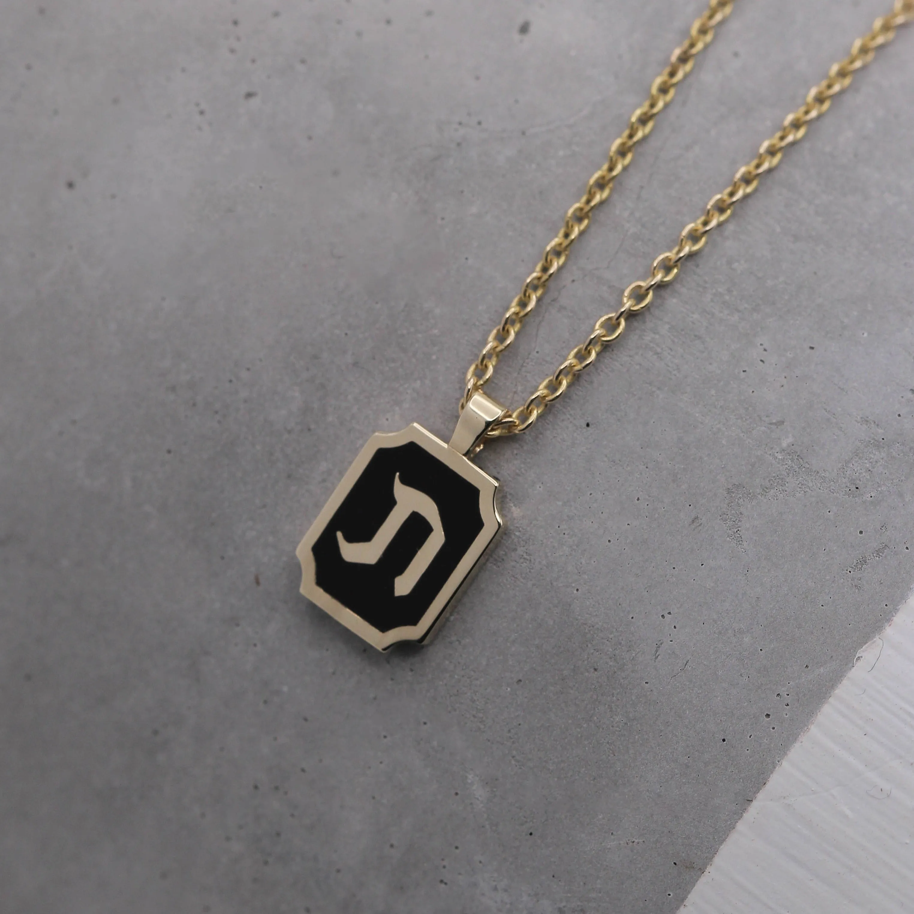 Enamel Letter Necklace