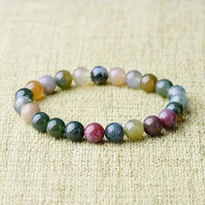 Europe And America Natural Agate Bead Bracelet