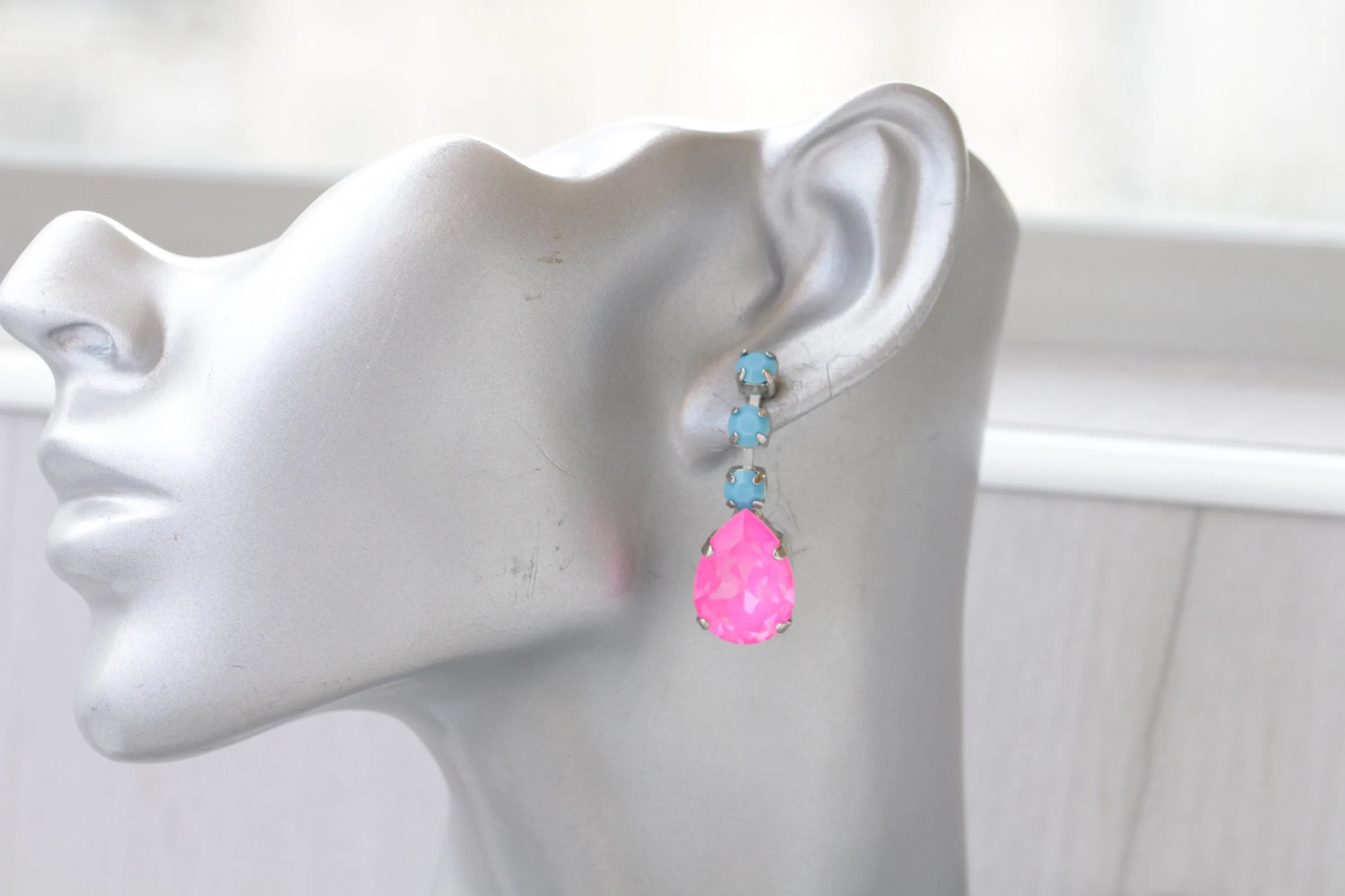 FUCHSIA TURQUOISE EARRINGS