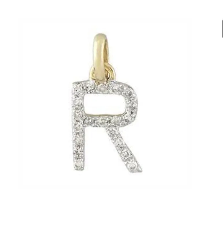 Gold & Diamond Initial Charm