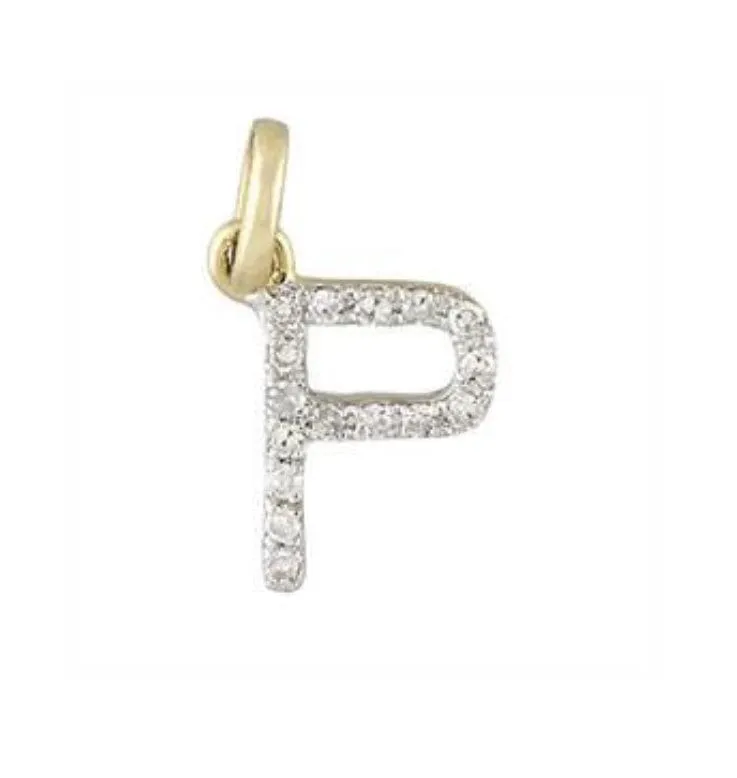 Gold & Diamond Initial Charm