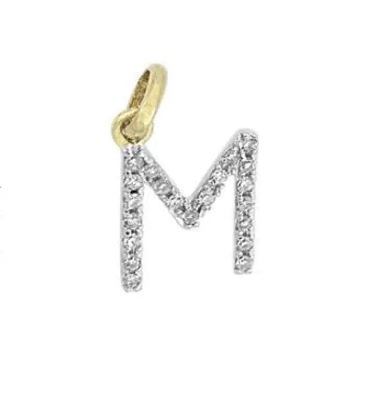 Gold & Diamond Initial Charm