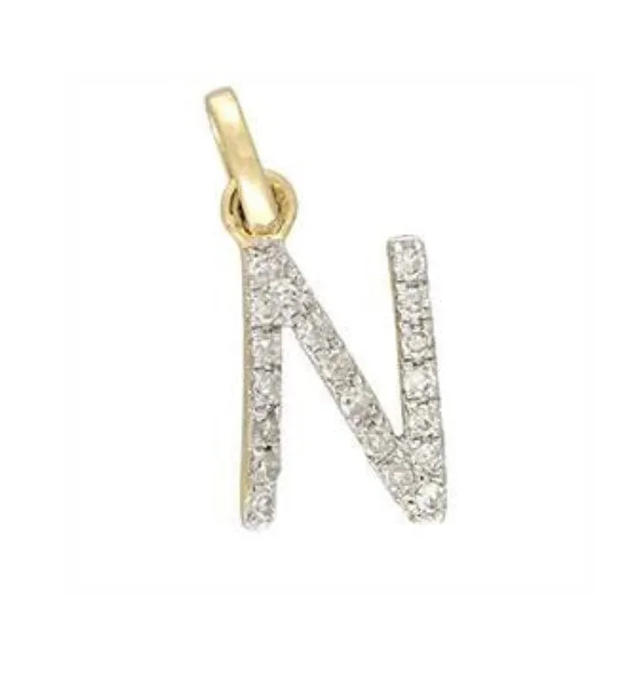 Gold & Diamond Initial Charm