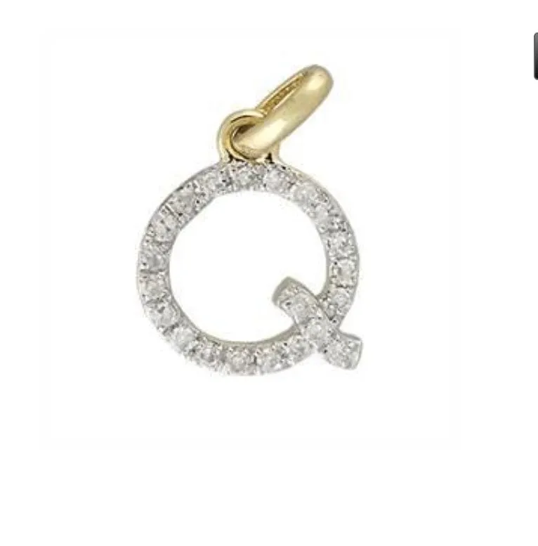 Gold & Diamond Initial Charm