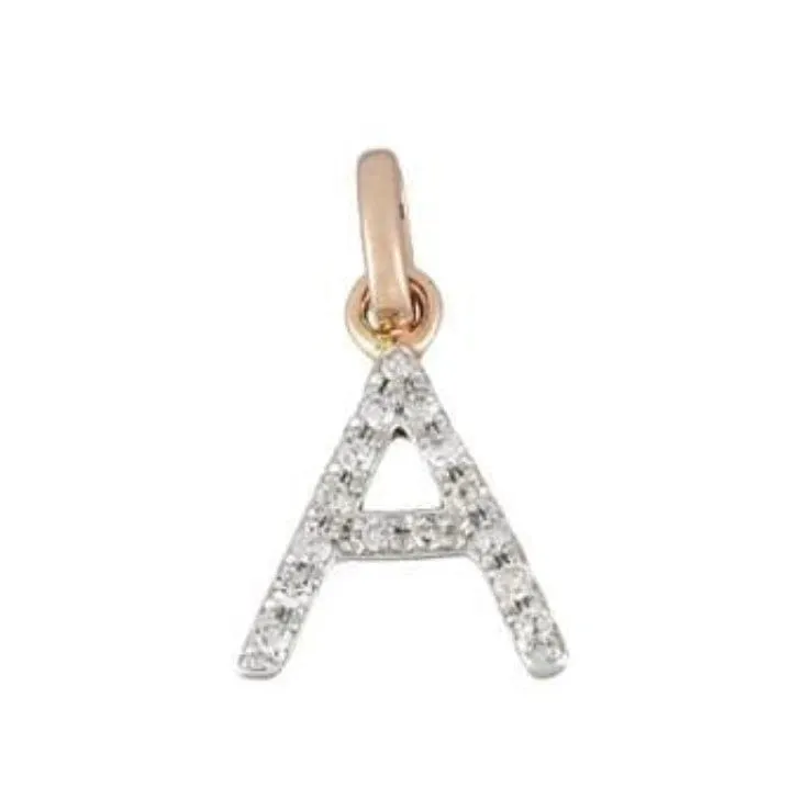 Gold & Diamond Initial Charm