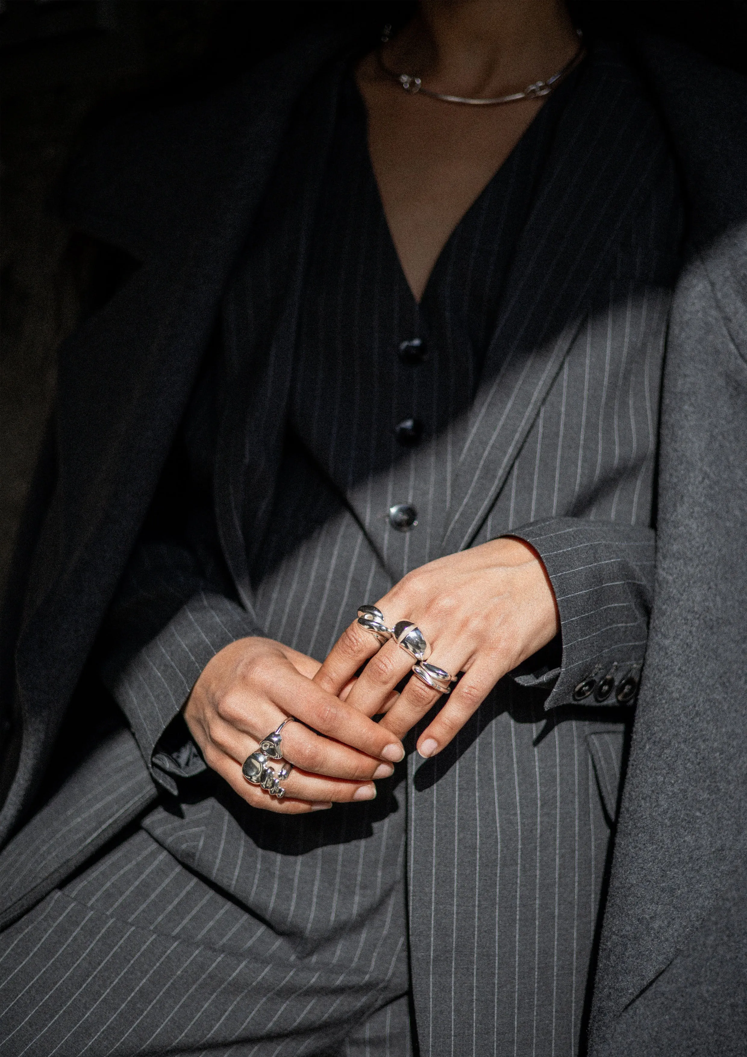 Gray Statement Ring