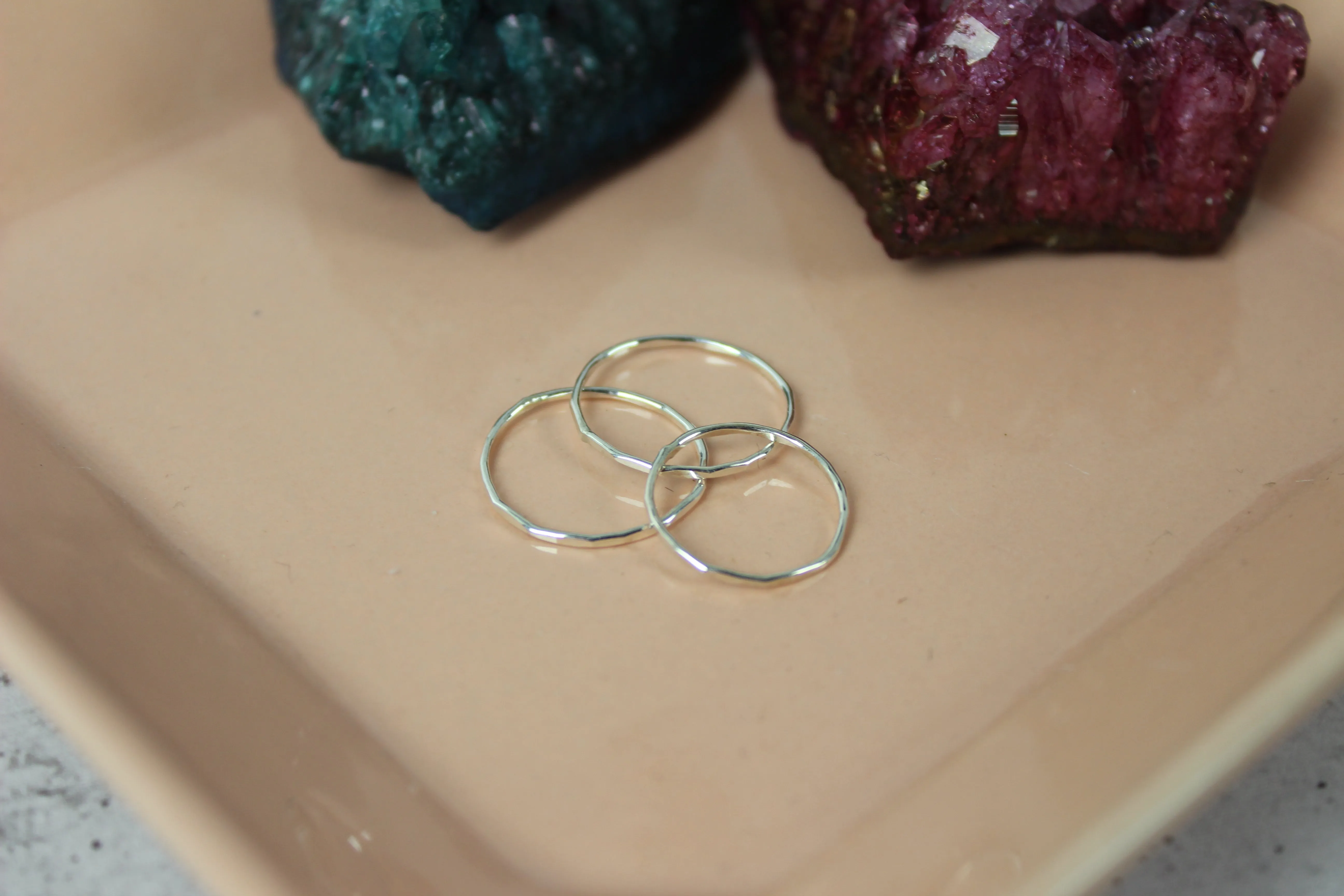 Hammered Time // Hammered Ring, 925 Sterling Silver or Gold Filled, Stackable Rings /// BH-R002