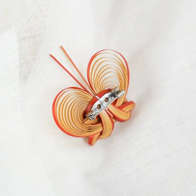 Handcrafted Bamboo Brooch Collection - Elegant Woven Pin Accessories