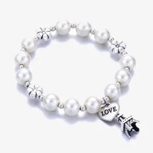 Heart Pearl Bracelets Bangles For Women