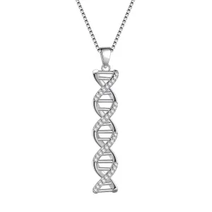 Infinity Spiral DNA Double Helix Necklaces Women Jewelry Pendant Aurora Tears