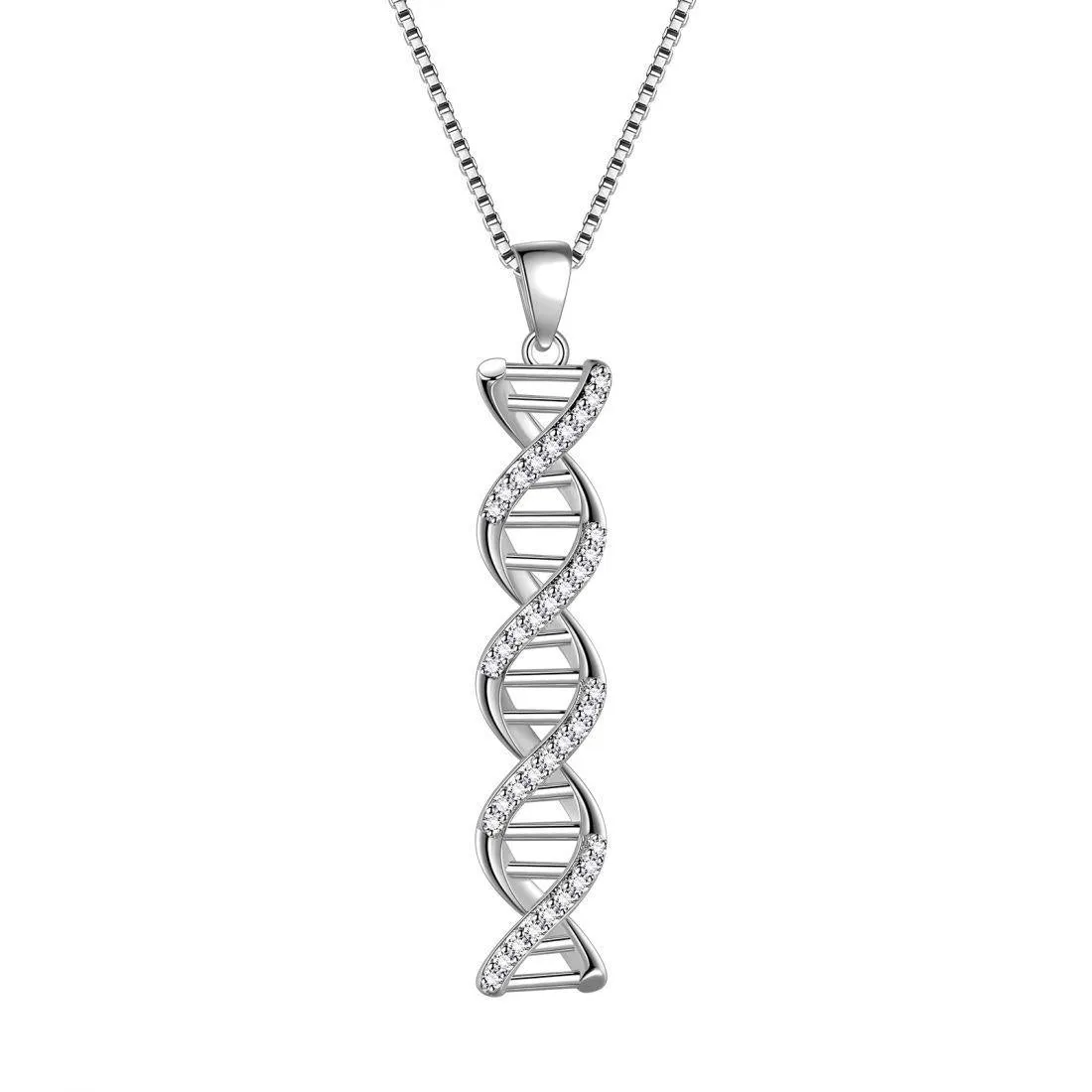 Infinity Spiral DNA Double Helix Necklaces Women Jewelry Pendant Aurora Tears