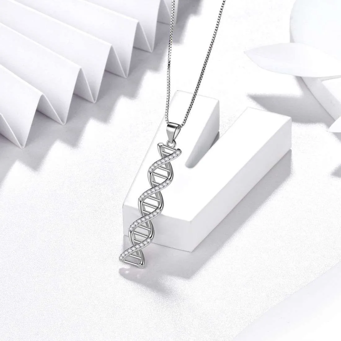 Infinity Spiral DNA Double Helix Necklaces Women Jewelry Pendant Aurora Tears